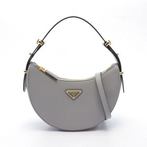 Prada SOFT CALF Arche Handbag Leather Blue
